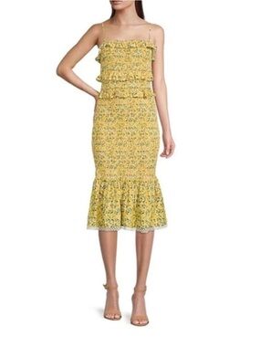 Antonio Melani Adalee Lemon Print Dress Yellow, Size 10 NWOT